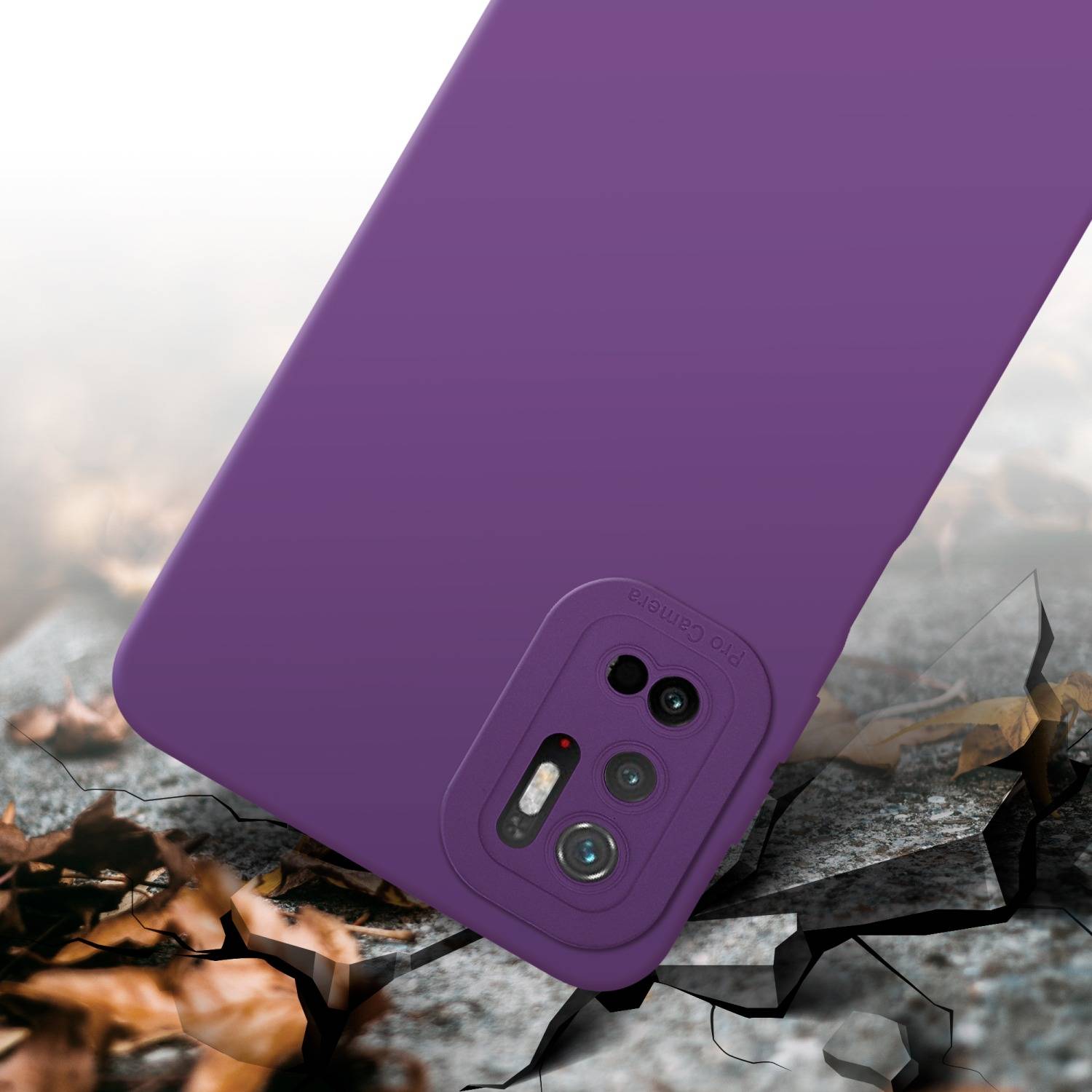 Cadorabo Hülle für Xiaomi RedMi NOTE 10 5G / POCO M3 PRO 5G Schutz Hülle in Lila TPU Silikon Etui Case Handyhülle