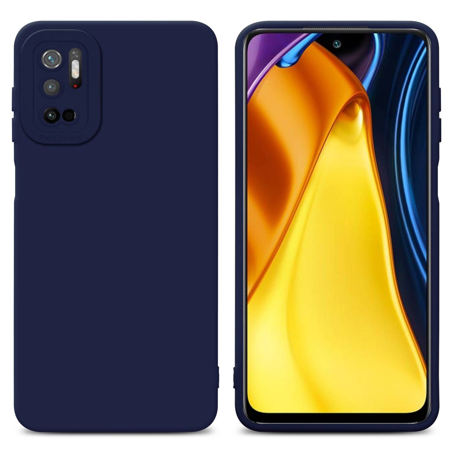 Cadorabo Hülle für Xiaomi RedMi NOTE 10 5G / POCO M3 PRO 5G Schutz Hülle in Blau TPU Silikon Etui Case Handyhülle
