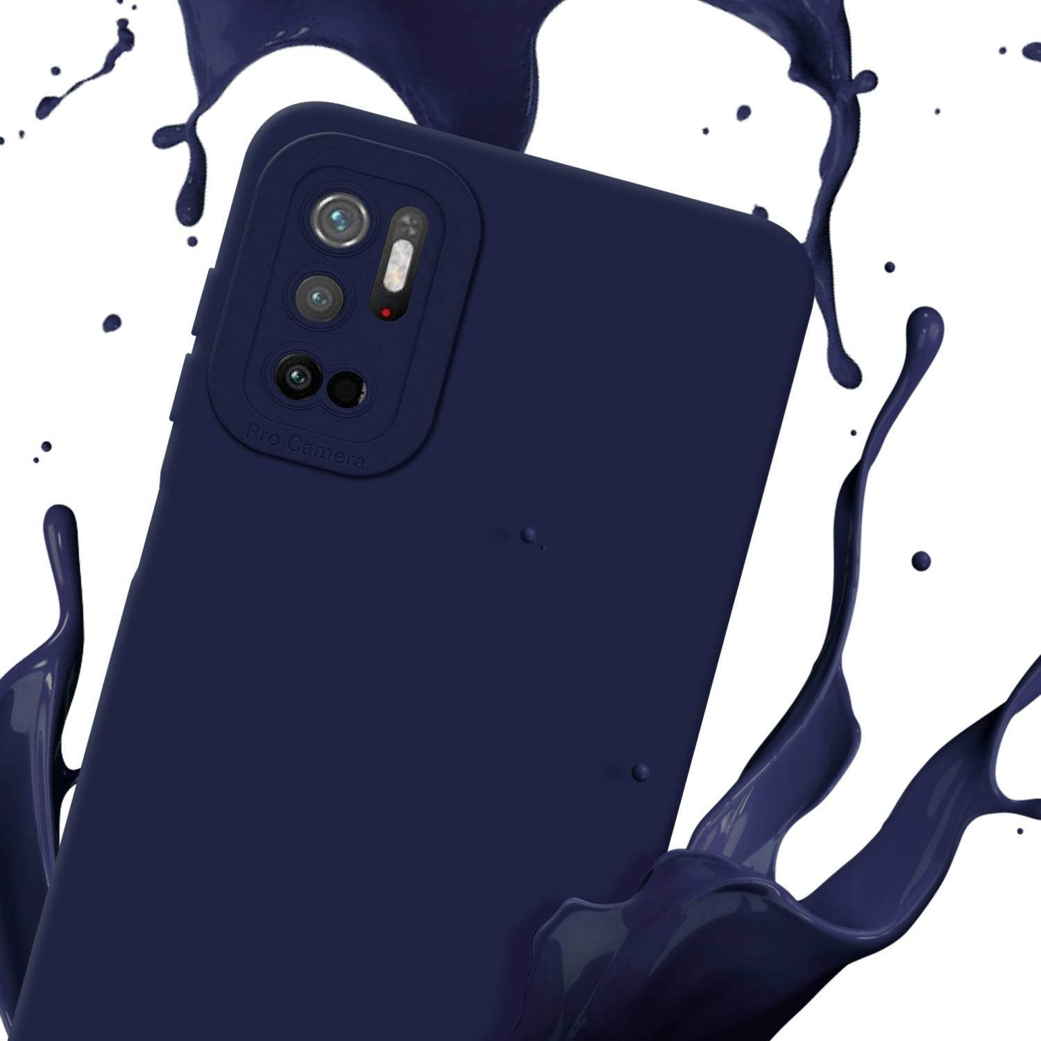 Cadorabo Hülle für Xiaomi RedMi NOTE 10 5G / POCO M3 PRO 5G Schutz Hülle in Blau TPU Silikon Etui Case Handyhülle