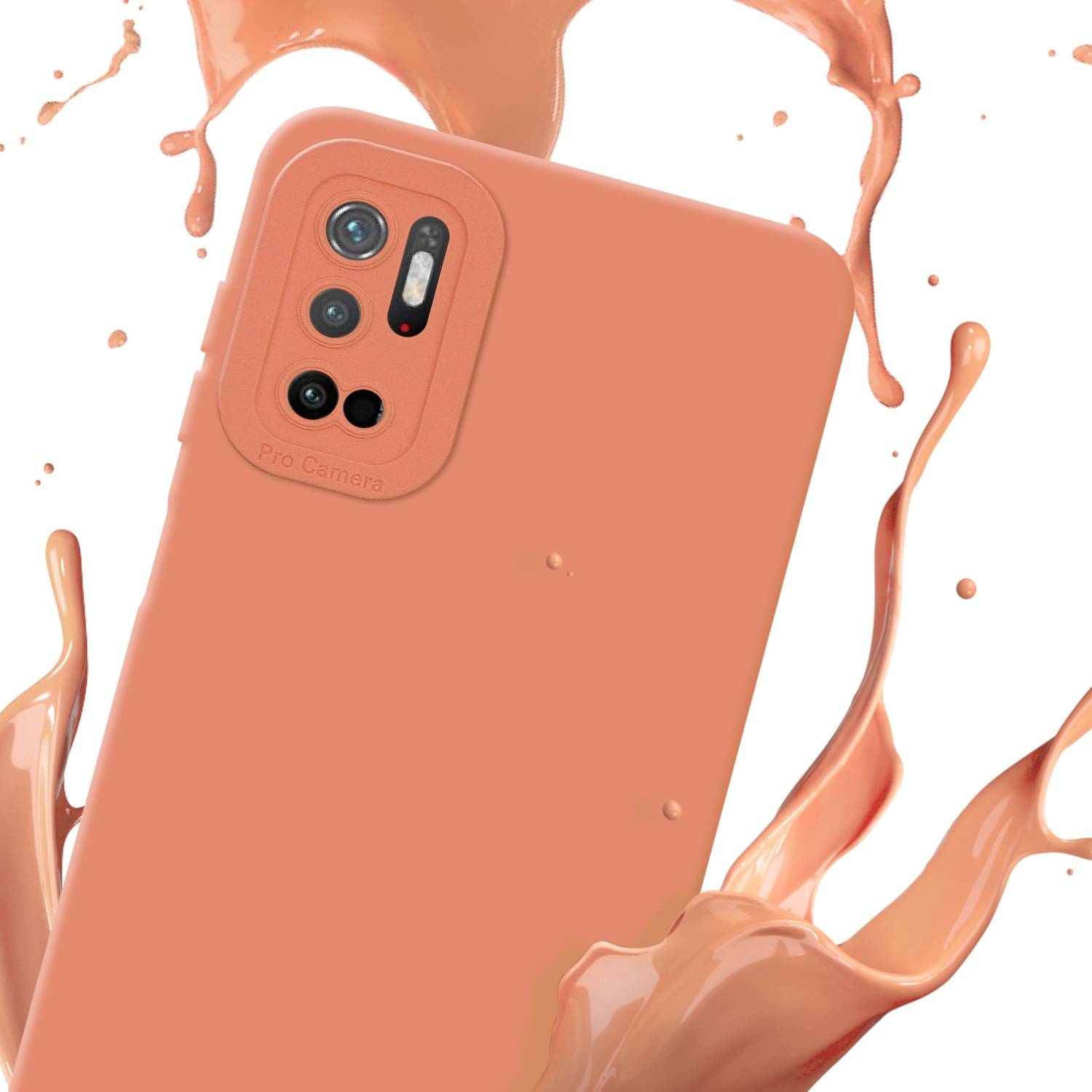 Cadorabo Hülle für Xiaomi RedMi NOTE 10 5G / POCO M3 PRO 5G Schutz Hülle in Orange TPU Silikon Etui Case Handyhülle
