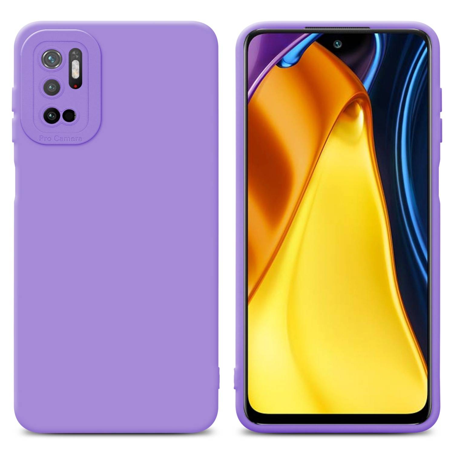 Cadorabo Hülle für Xiaomi RedMi NOTE 10 5G / POCO M3 PRO 5G Schutz Hülle in Lila TPU Silikon Etui Case Handyhülle
