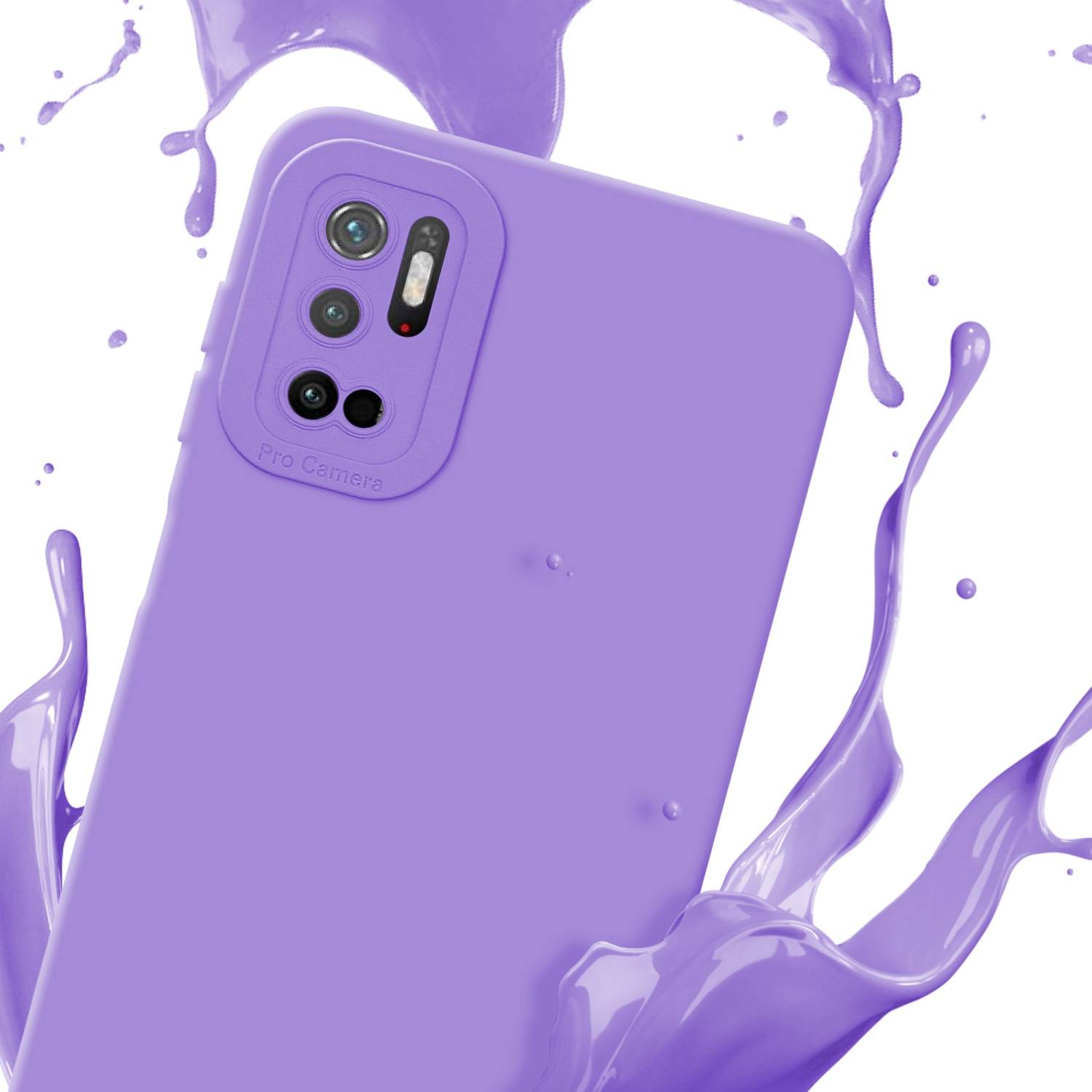 Cadorabo Hülle für Xiaomi RedMi NOTE 10 5G / POCO M3 PRO 5G Schutz Hülle in Lila TPU Silikon Etui Case Handyhülle