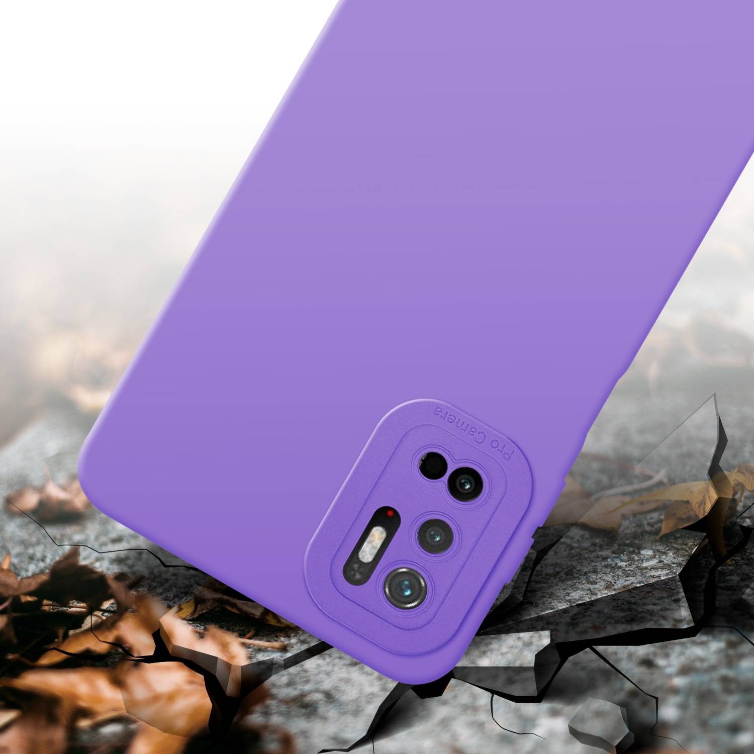 Cadorabo Hülle für Xiaomi RedMi NOTE 10 5G / POCO M3 PRO 5G Schutz Hülle in Lila TPU Silikon Etui Case Handyhülle