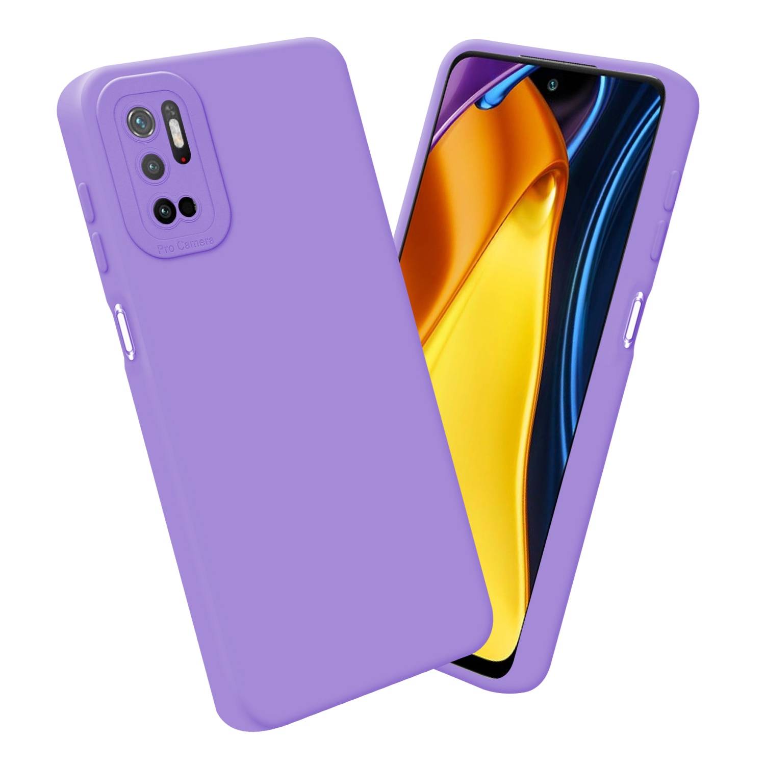 Cadorabo Hülle für Xiaomi RedMi NOTE 10 5G / POCO M3 PRO 5G Schutz Hülle in Lila TPU Silikon Etui Case Handyhülle