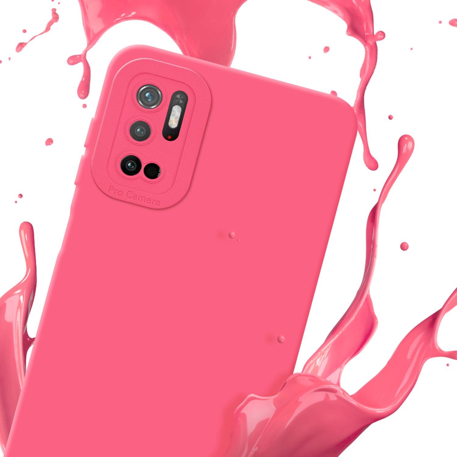 Cadorabo Hülle für Xiaomi RedMi NOTE 10 5G / POCO M3 PRO 5G Schutz Hülle in Rot TPU Silikon Etui Case Handyhülle