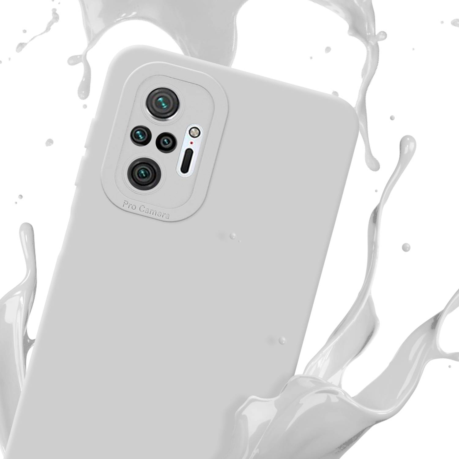 Cadorabo Hülle für Xiaomi RedMi NOTE 10 PRO Schutz Hülle in Weiß TPU Silikon Etui Case Handyhülle