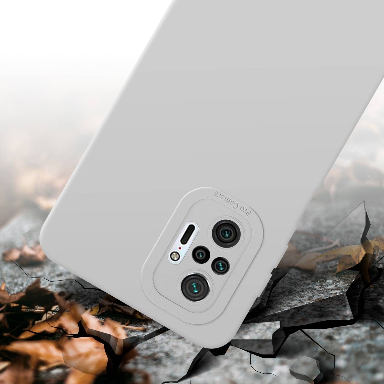 Cadorabo Hülle für Xiaomi RedMi NOTE 10 PRO Schutz Hülle in Weiß TPU Silikon Etui Case Handyhülle