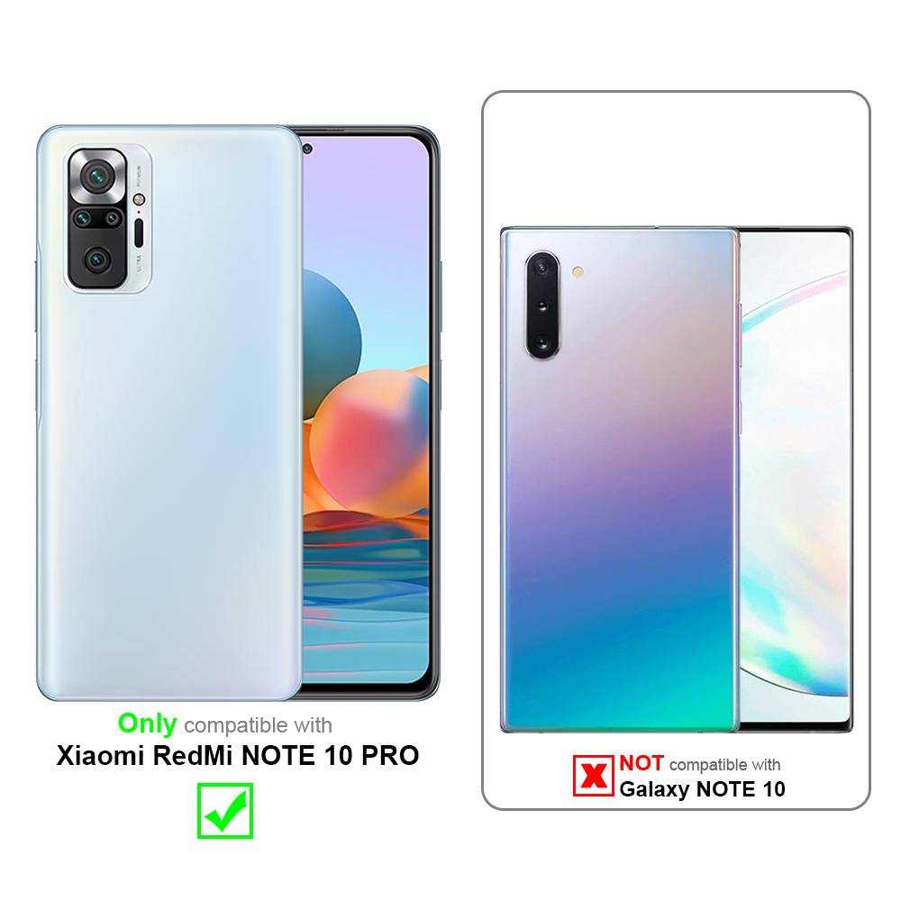 Cadorabo Hülle für Xiaomi RedMi NOTE 10 PRO Schutz Hülle in Weiß TPU Silikon Etui Case Handyhülle