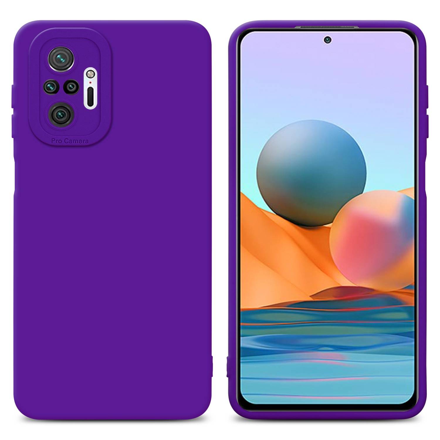 Cadorabo Hülle für Xiaomi RedMi NOTE 10 PRO Schutz Hülle in Lila TPU Silikon Etui Case Handyhülle