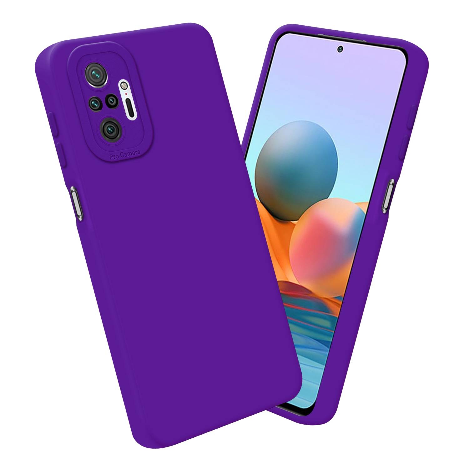 Cadorabo Hülle für Xiaomi RedMi NOTE 10 PRO Schutz Hülle in Lila TPU Silikon Etui Case Handyhülle