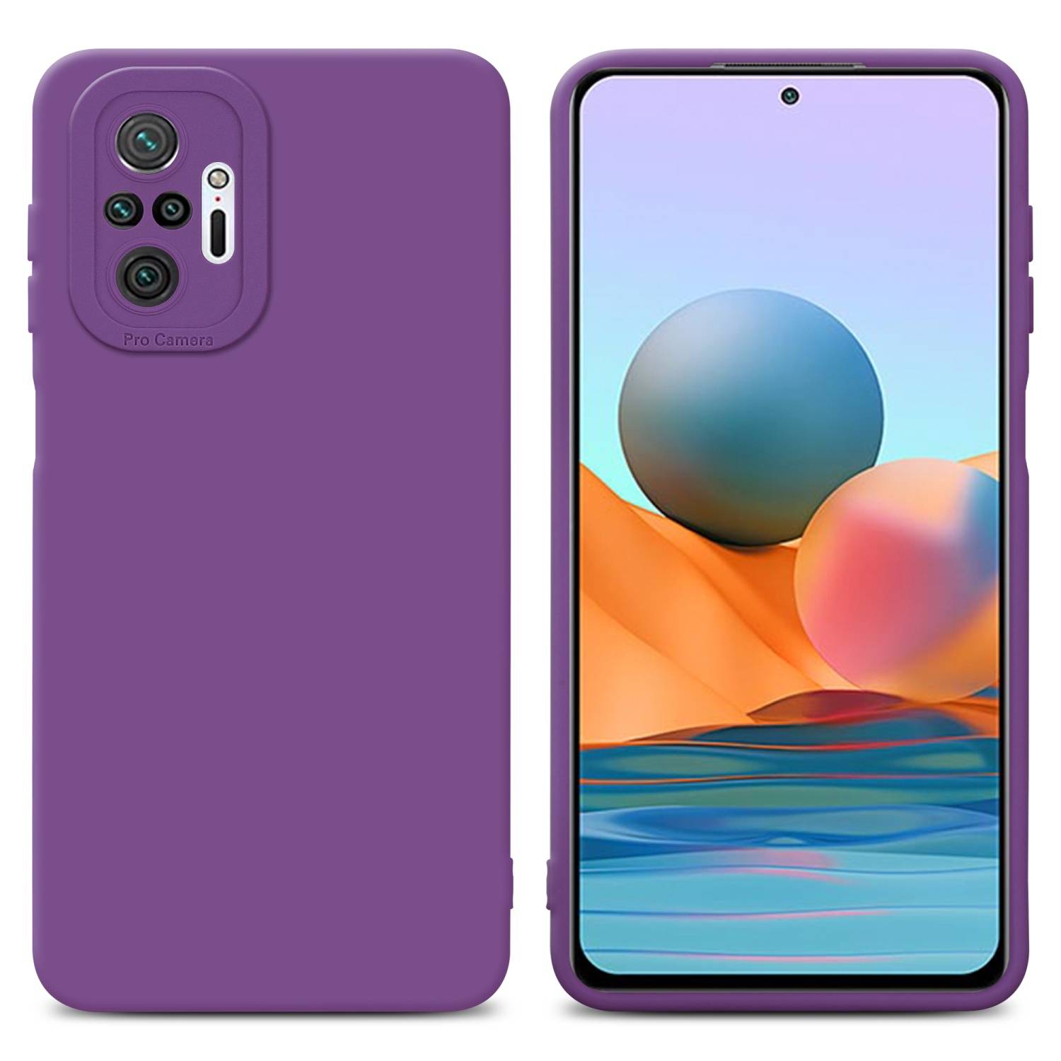Cadorabo Hülle für Xiaomi RedMi NOTE 10 PRO Schutz Hülle in Lila TPU Silikon Etui Case Handyhülle