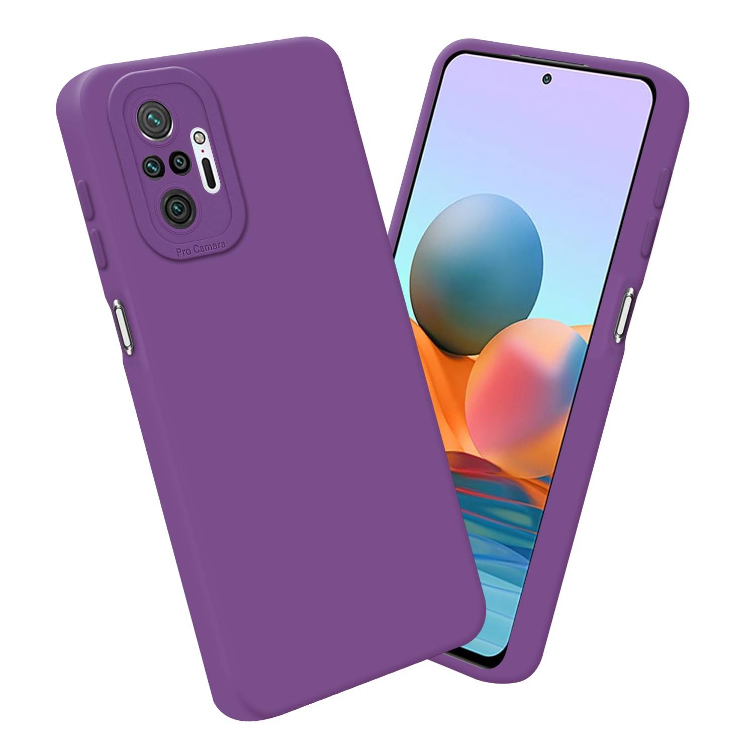 Cadorabo Hülle für Xiaomi RedMi NOTE 10 PRO Schutz Hülle in Lila TPU Silikon Etui Case Handyhülle