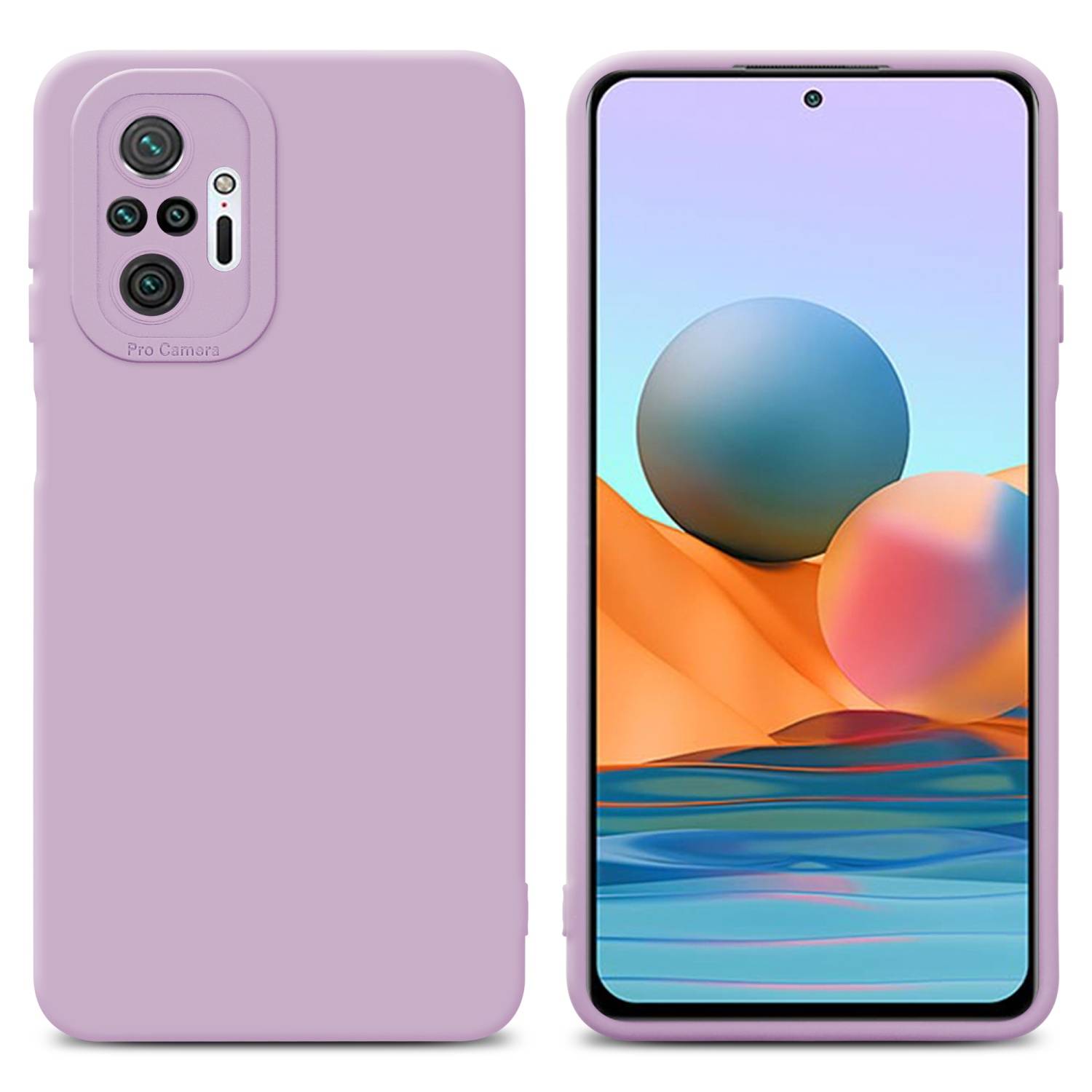 Cadorabo Hülle für Xiaomi RedMi NOTE 10 PRO Schutz Hülle in Rosa TPU Silikon Etui Case Handyhülle
