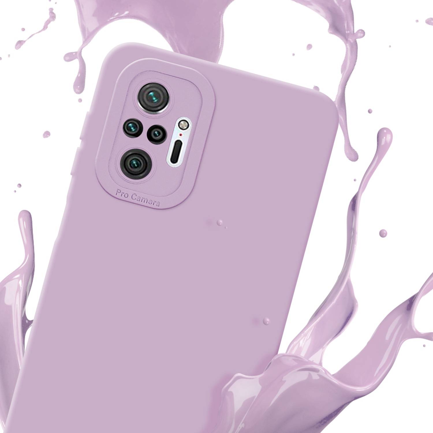 Cadorabo Hülle für Xiaomi RedMi NOTE 10 PRO Schutz Hülle in Rosa TPU Silikon Etui Case Handyhülle