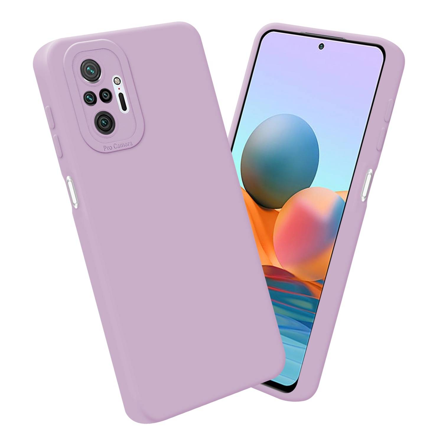 Cadorabo Hülle für Xiaomi RedMi NOTE 10 PRO Schutz Hülle in Rosa TPU Silikon Etui Case Handyhülle