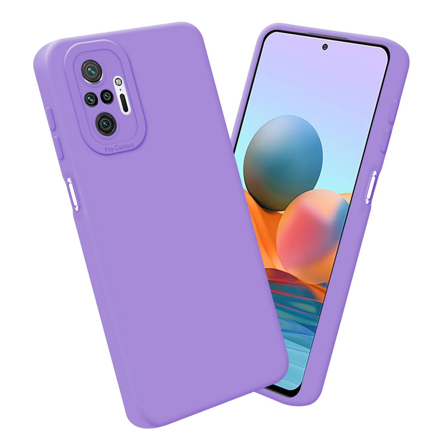 Cadorabo Hülle für Xiaomi RedMi NOTE 10 PRO Schutz Hülle in Lila TPU Silikon Etui Case Handyhülle