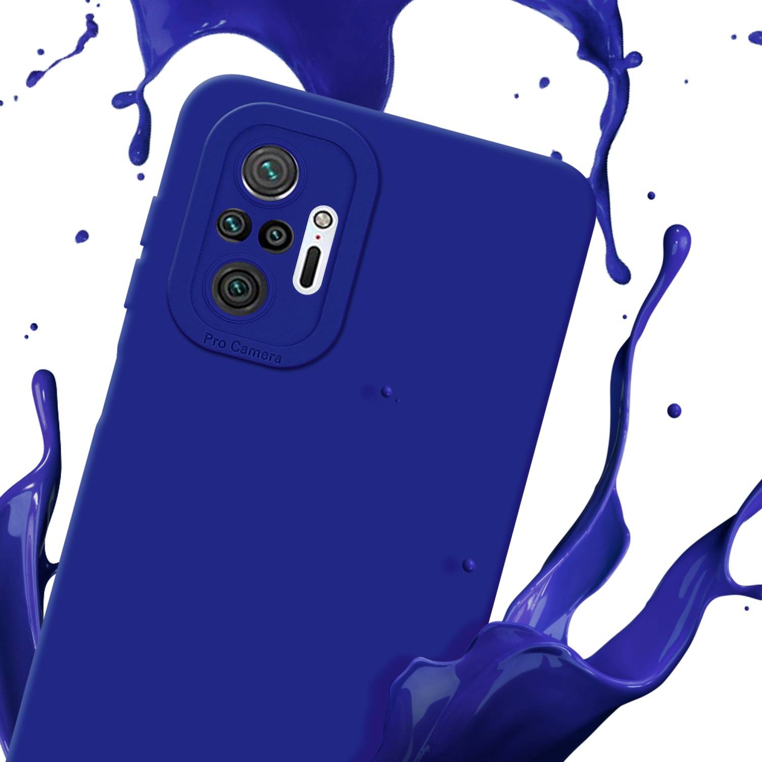 Cadorabo Hülle für Xiaomi RedMi NOTE 10 PRO Schutz Hülle in Blau TPU Silikon Etui Case Handyhülle