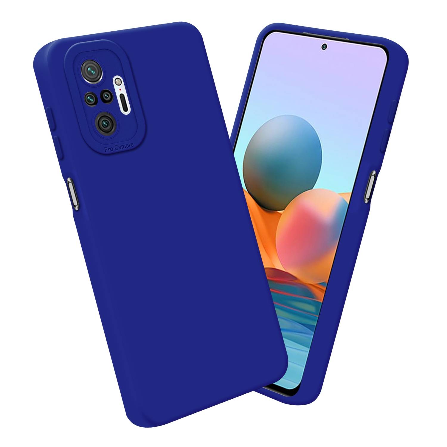 Cadorabo Hülle für Xiaomi RedMi NOTE 10 PRO Schutz Hülle in Blau TPU Silikon Etui Case Handyhülle