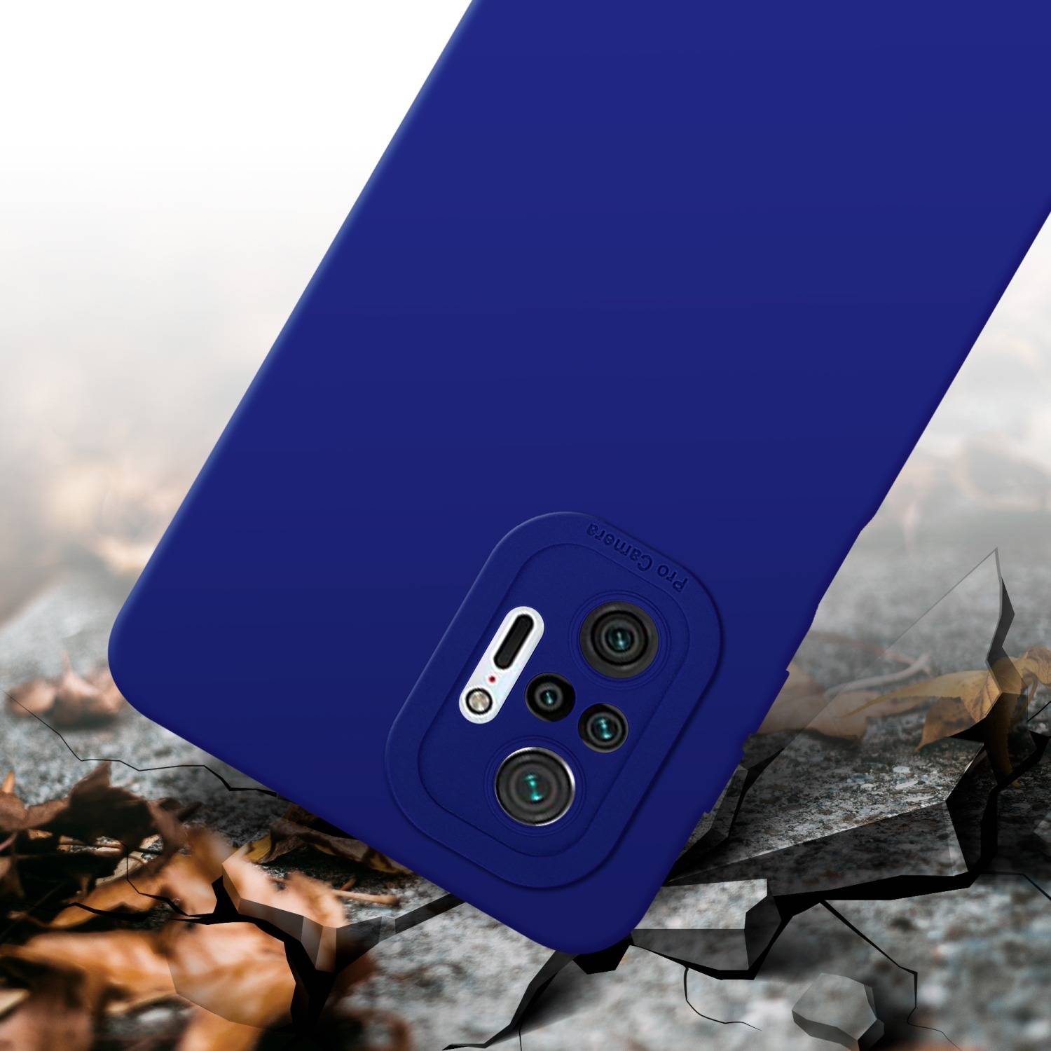 Cadorabo Hülle für Xiaomi RedMi NOTE 10 PRO Schutz Hülle in Blau TPU Silikon Etui Case Handyhülle