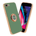 Cadorabo Schutzhülle für Apple iPhone 7 / 7S / 8 / SE 2020 Hülle in Grün Etui Case Cover Kameraschutz magnetische