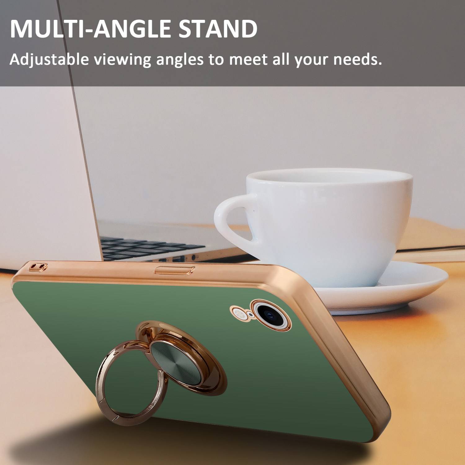 Cadorabo Schutzhülle für Apple iPhone XR Hülle in Grün Etui Case Cover Kameraschutz magnetische Autohalterung