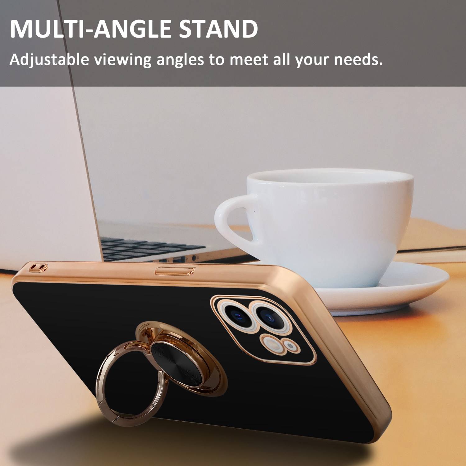 Cadorabo Schutzhülle für Apple iPhone 11 Hülle in Schwarz Etui Case Cover Kameraschutz magnetische Autohalterung