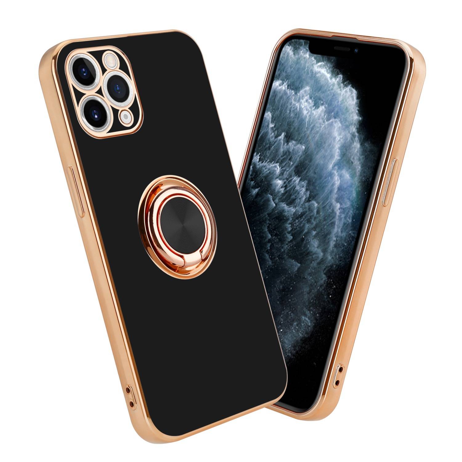 Cadorabo Schutzhülle für Apple iPhone 11 PRO Hülle in Schwarz Etui Case Cover Kameraschutz magnetische Autohalterung