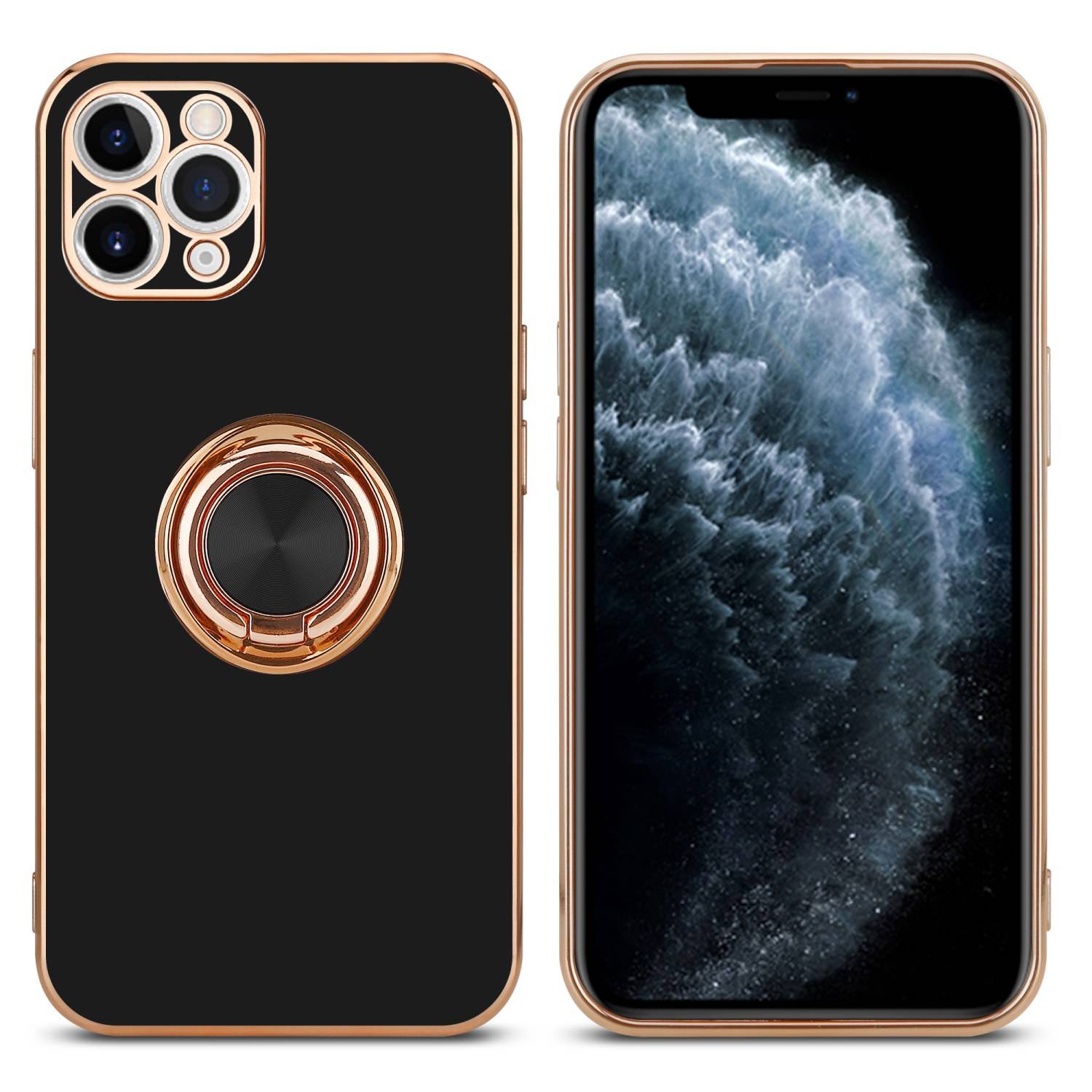 Cadorabo Schutzhülle für Apple iPhone 11 PRO Hülle in Schwarz Etui Case Cover Kameraschutz magnetische Autohalterung