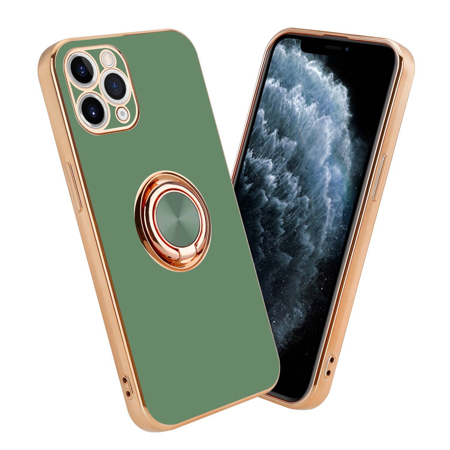Cadorabo Schutzhülle für Apple iPhone 11 PRO Hülle in Grün Etui Case Cover Kameraschutz magnetische Autohalterung