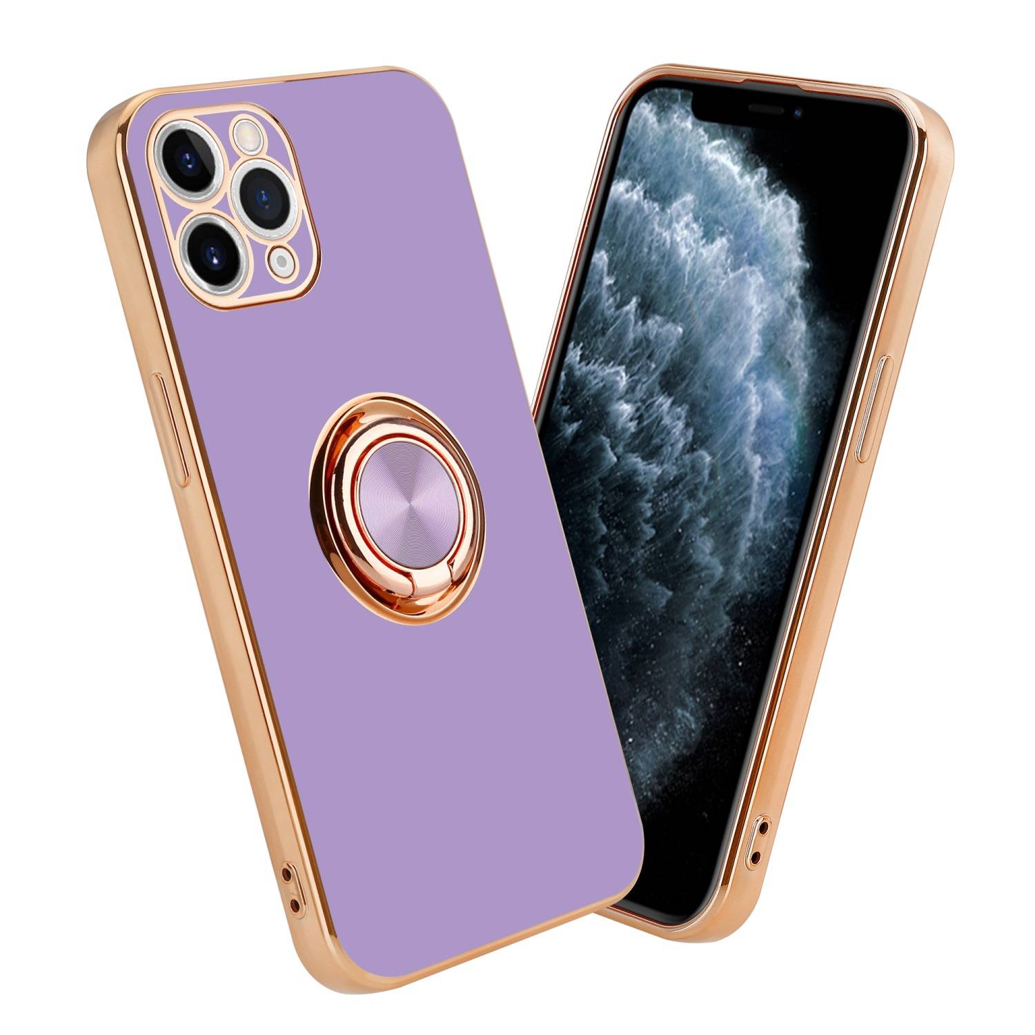 Cadorabo Schutzhülle für Apple iPhone 11 PRO MAX Hülle in Lila Etui Case Cover Kameraschutz magnetische Autohalterung