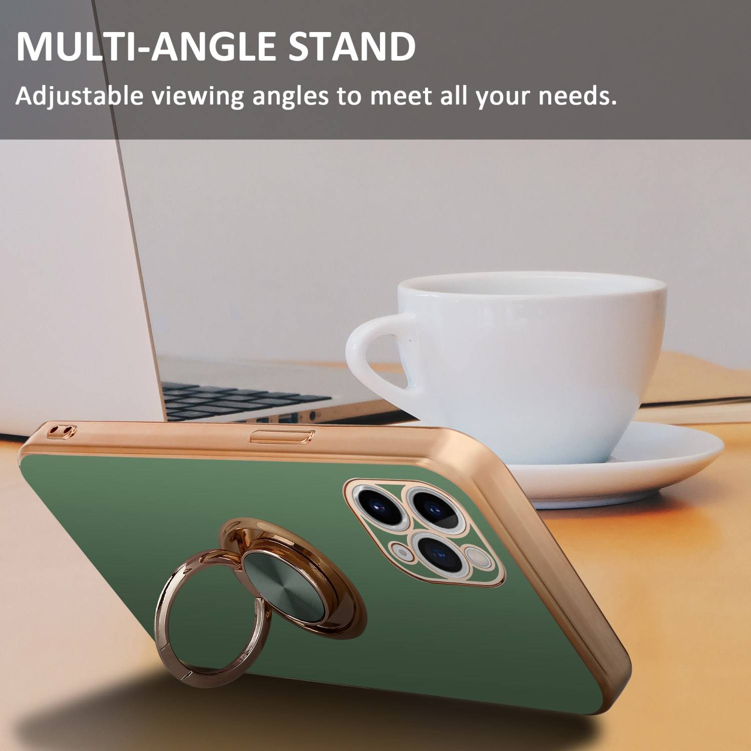 Cadorabo Schutzhülle für Apple iPhone 11 PRO MAX Hülle in Grün Etui Case Cover Kameraschutz magnetische Autohalterung