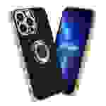Cadorabo Schutzhülle für Apple iPhone 13 PRO MAX Hülle in Schwarz Etui Case Cover Kameraschutz magnetische Autohalterung