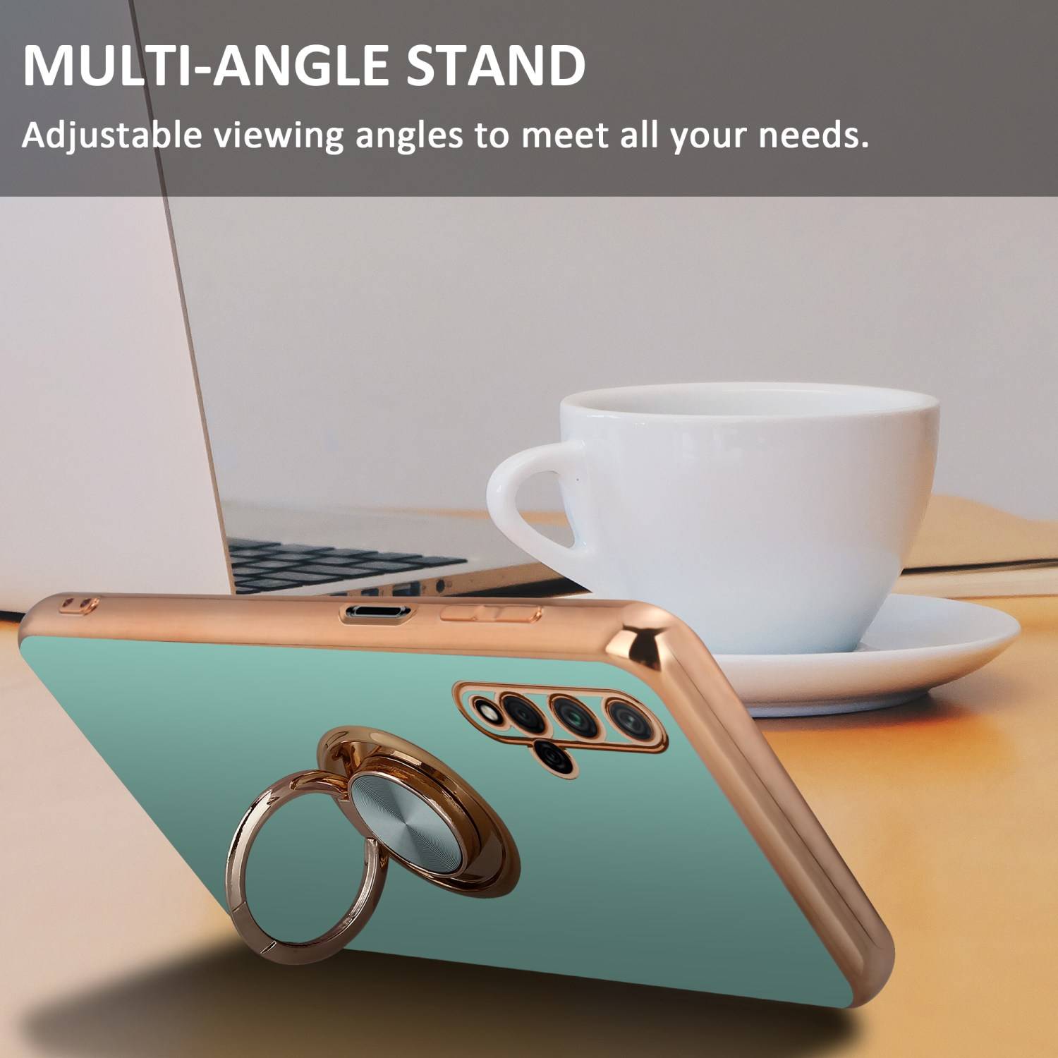 Cadorabo Schutzhülle für Honor 20 / 20S / Huawei NOVA 5T Hülle in Türkis Etui Case Cover Kameraschutz magnetische