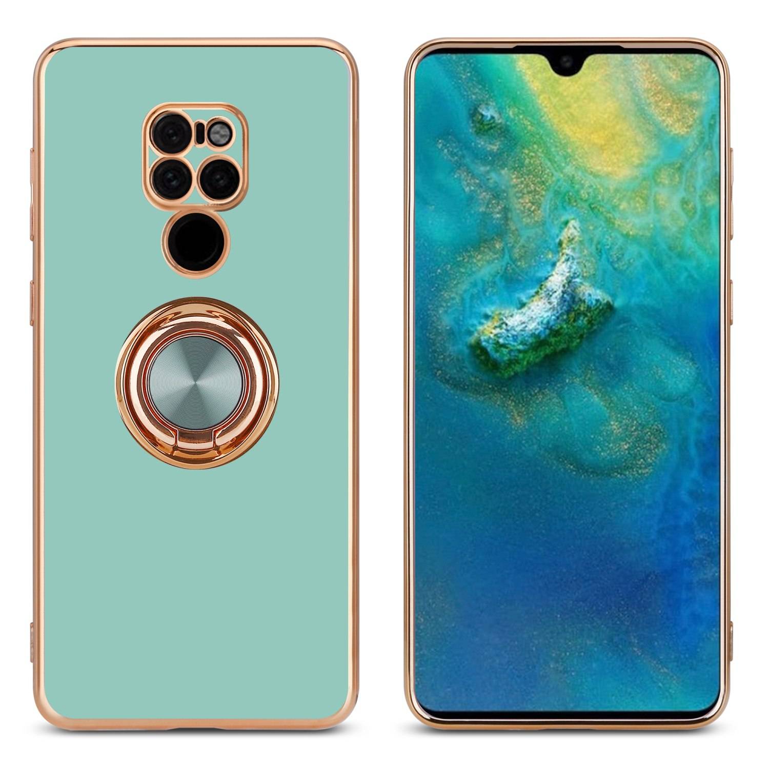 Cadorabo Schutzhülle für Huawei MATE 20 Hülle in Türkis Etui Case Cover Kameraschutz magnetische Autohalterung