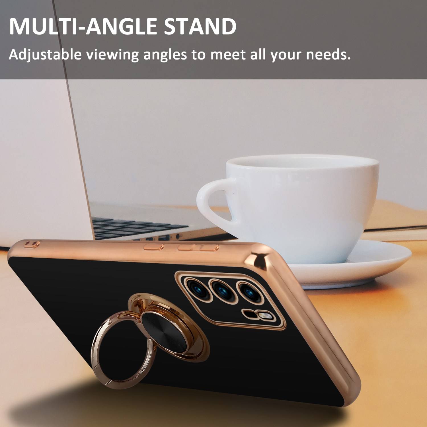 Cadorabo Schutzhülle für Huawei P40 Hülle in Schwarz Etui Case Cover Kameraschutz magnetische Autohalterung