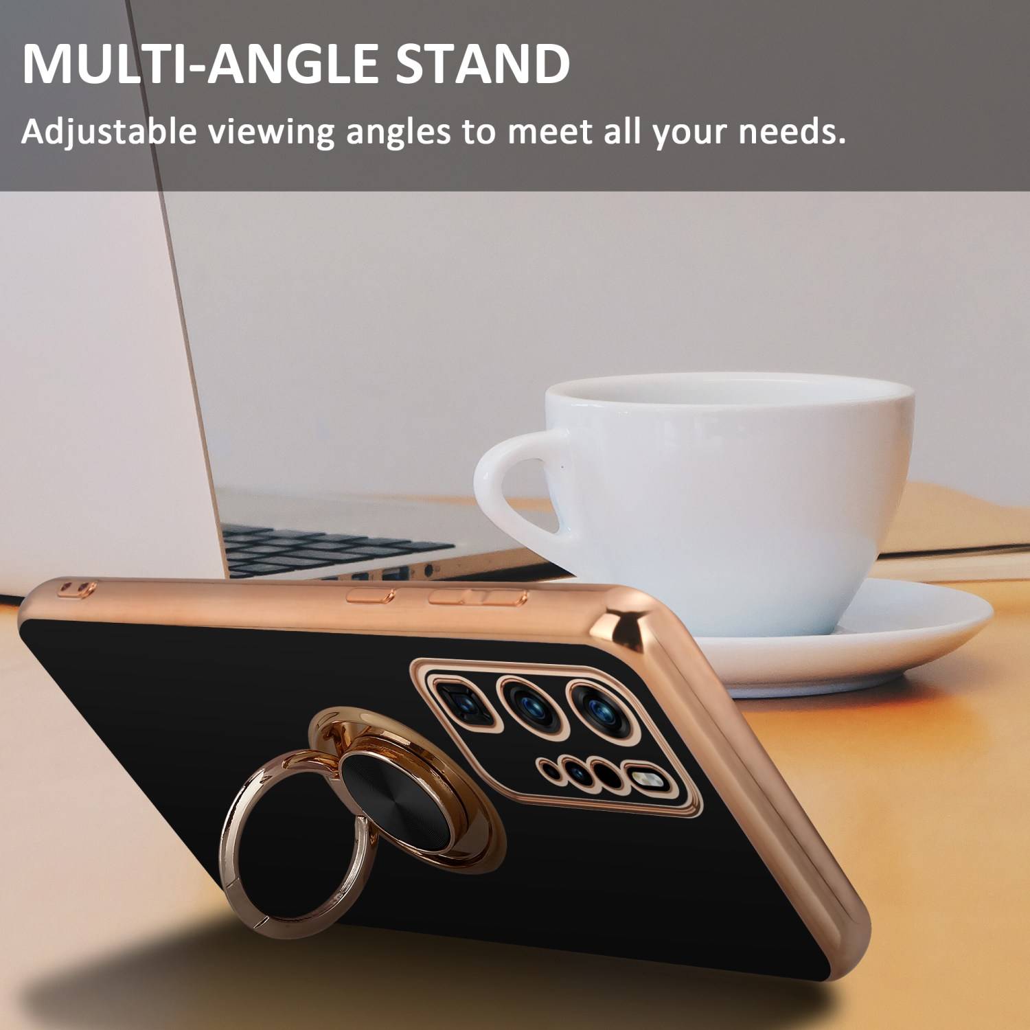 Cadorabo Schutzhülle für Huawei P40 PRO Hülle in Schwarz Etui Case Cover Kameraschutz magnetische Autohalterung