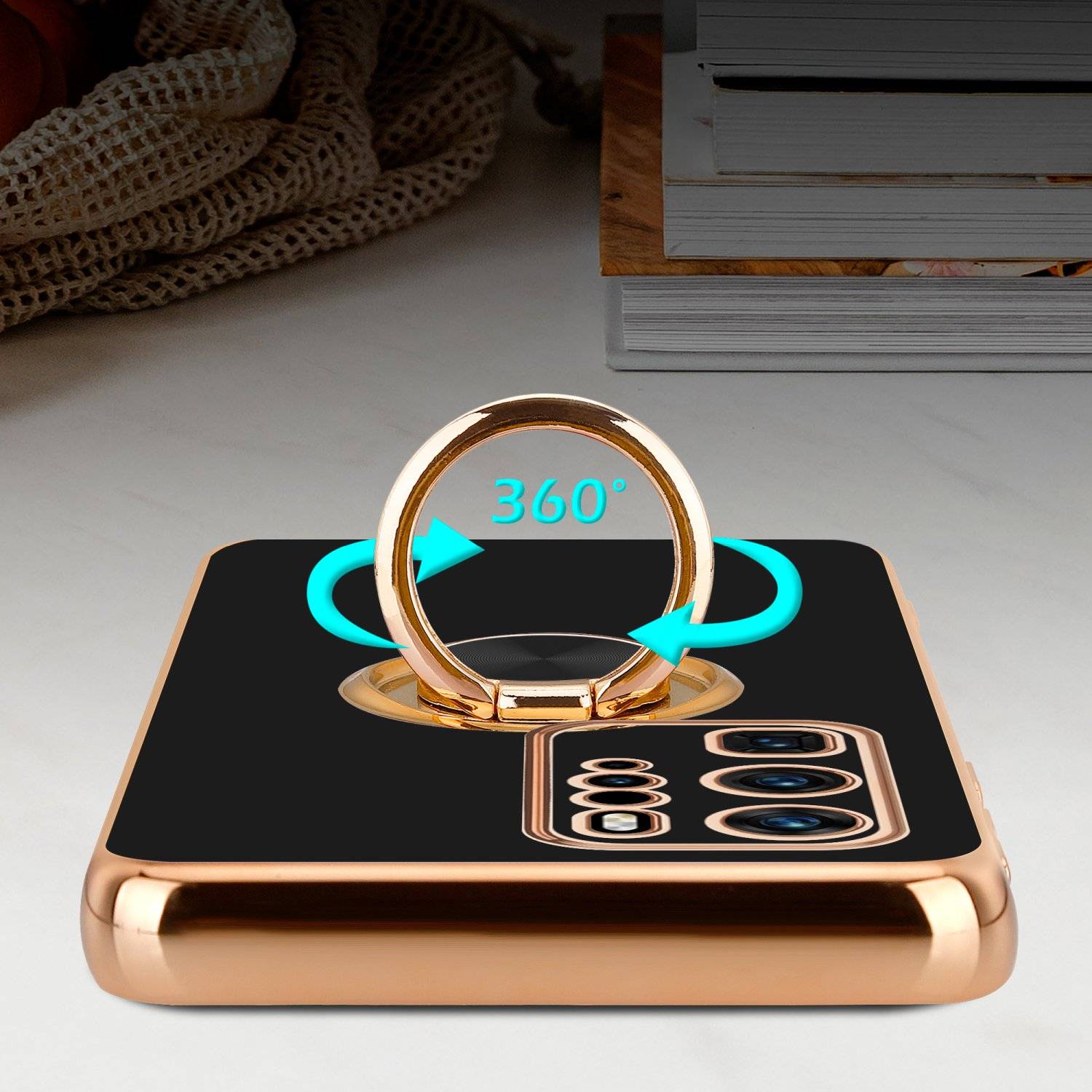 Cadorabo Schutzhülle für Huawei P40 PRO Hülle in Schwarz Etui Case Cover Kameraschutz magnetische Autohalterung