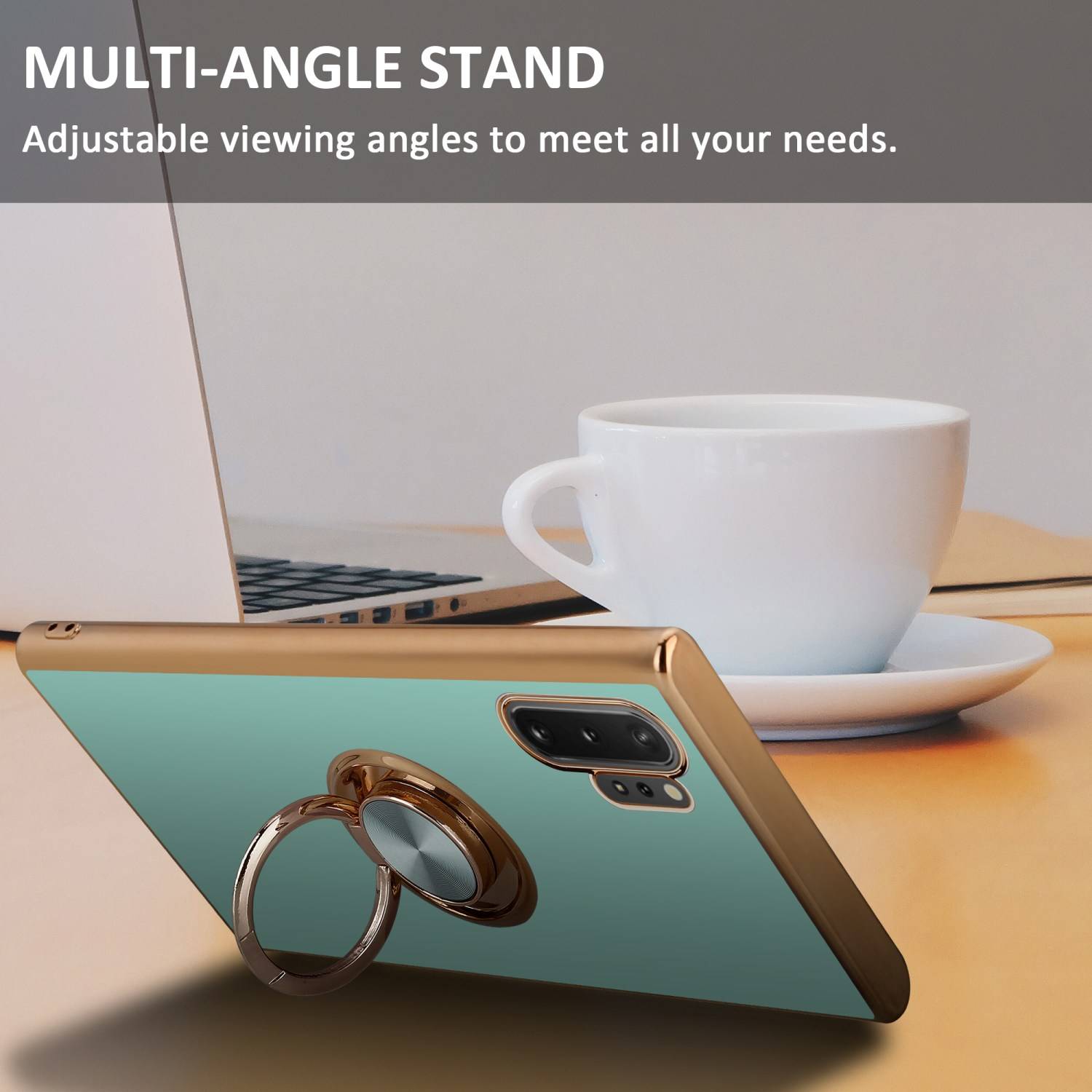 Cadorabo Schutzhülle für Samsung Galaxy NOTE 10 PLUS Hülle in Türkis Etui Case Cover Kameraschutz magnetische