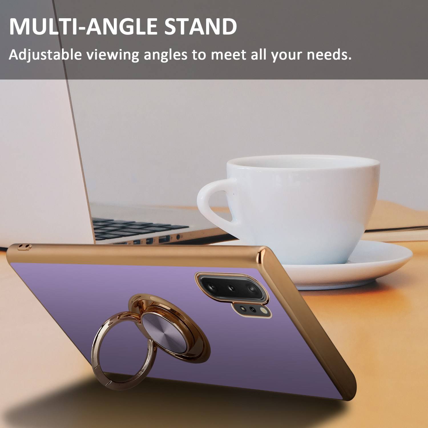Cadorabo Schutzhülle für Samsung Galaxy NOTE 10 PLUS Hülle in Lila Etui Case Cover Kameraschutz magnetische