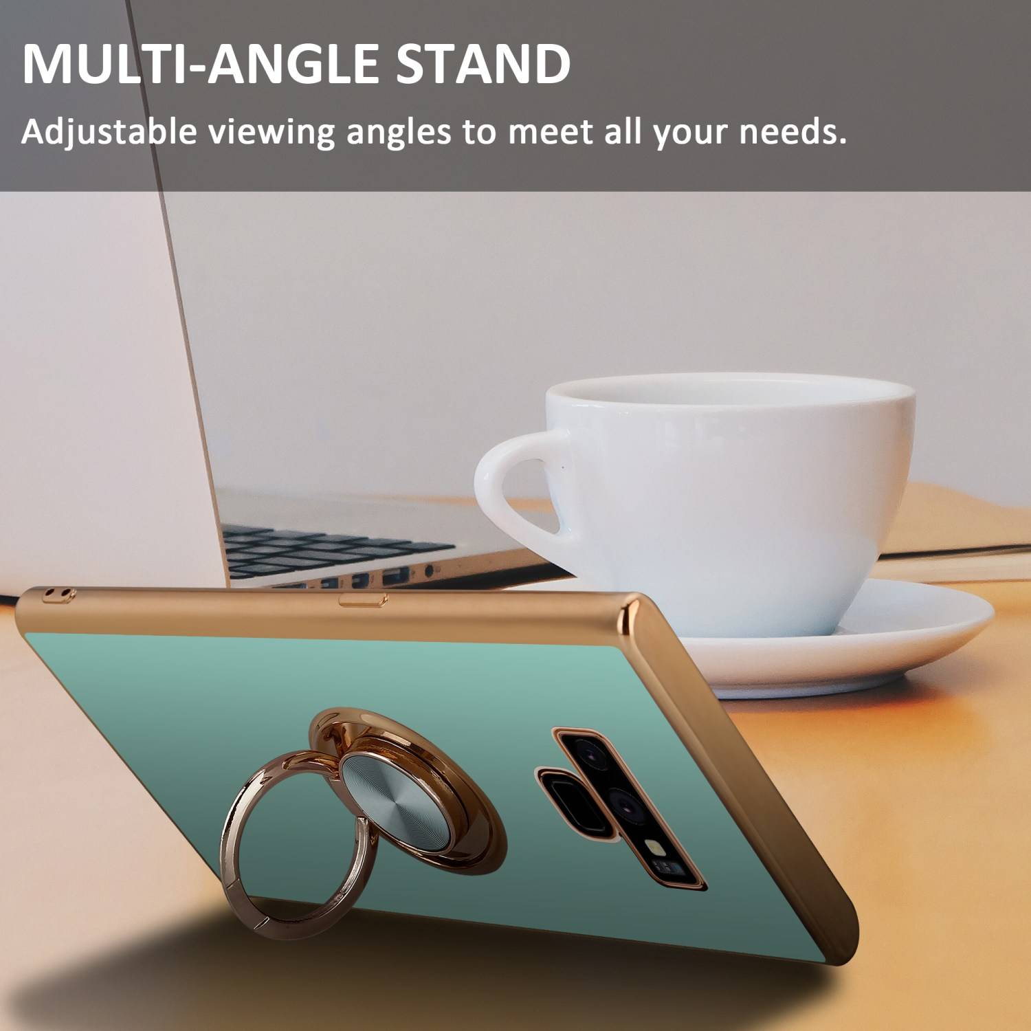 Cadorabo Schutzhülle für Samsung Galaxy NOTE 9 Hülle in Türkis Etui Case Cover Kameraschutz magnetische Autohalterung