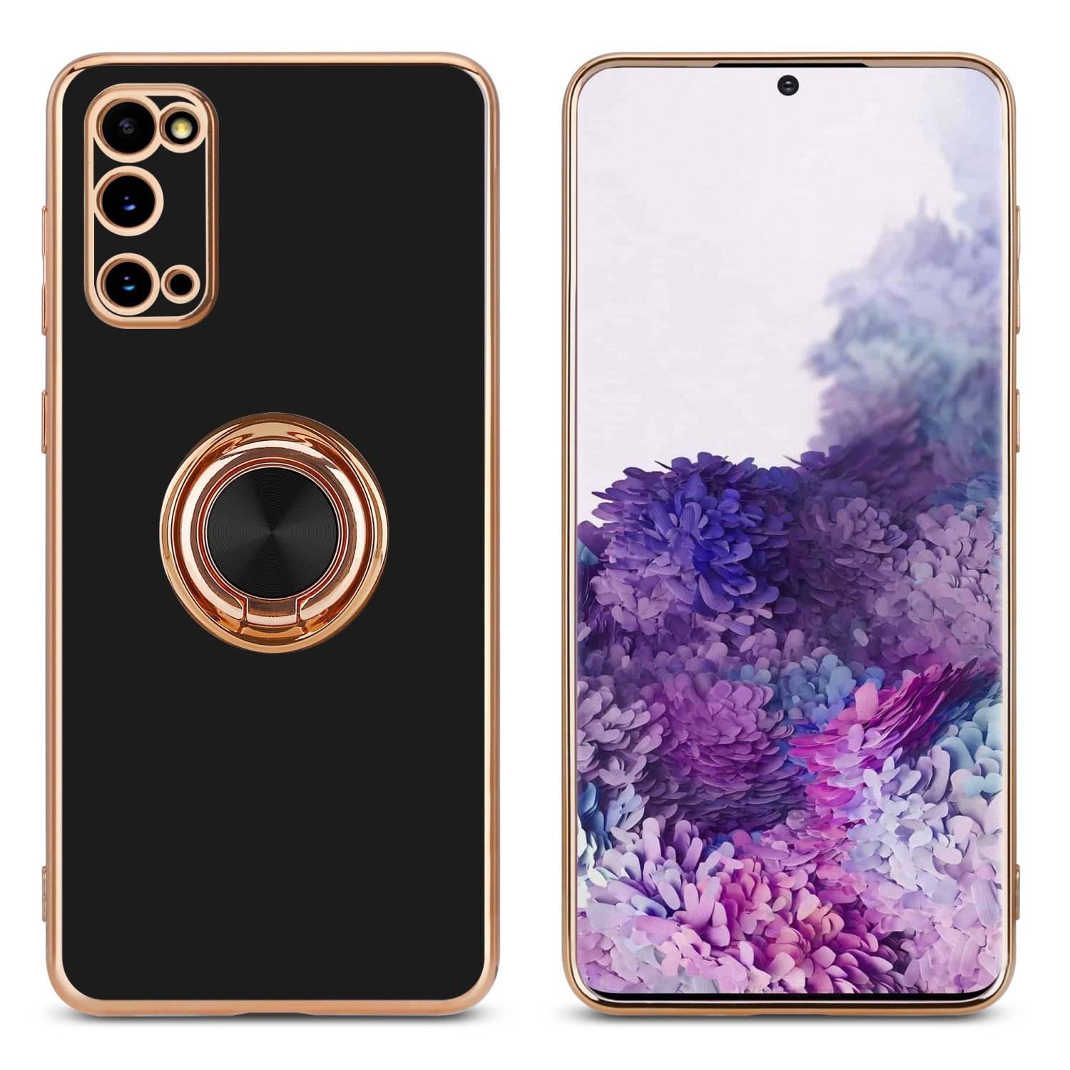 Cadorabo Schutzhülle für Samsung Galaxy S20 Hülle in Schwarz Etui Case Cover Kameraschutz magnetische Autohalterung