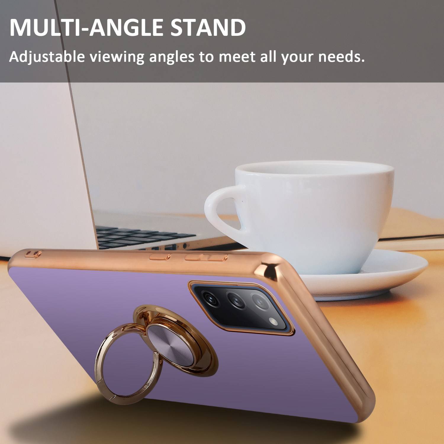 Cadorabo Schutzhülle für Samsung Galaxy S20 FE Hülle in Lila Etui Case Cover Kameraschutz magnetische Autohalterung