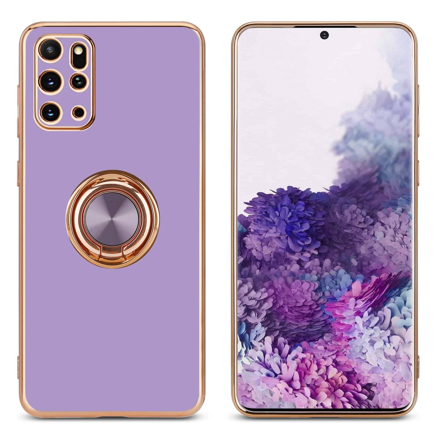 Cadorabo Schutzhülle für Samsung Galaxy S20 PLUS Hülle in Lila Etui Case Cover Kameraschutz magnetische Autohalterung