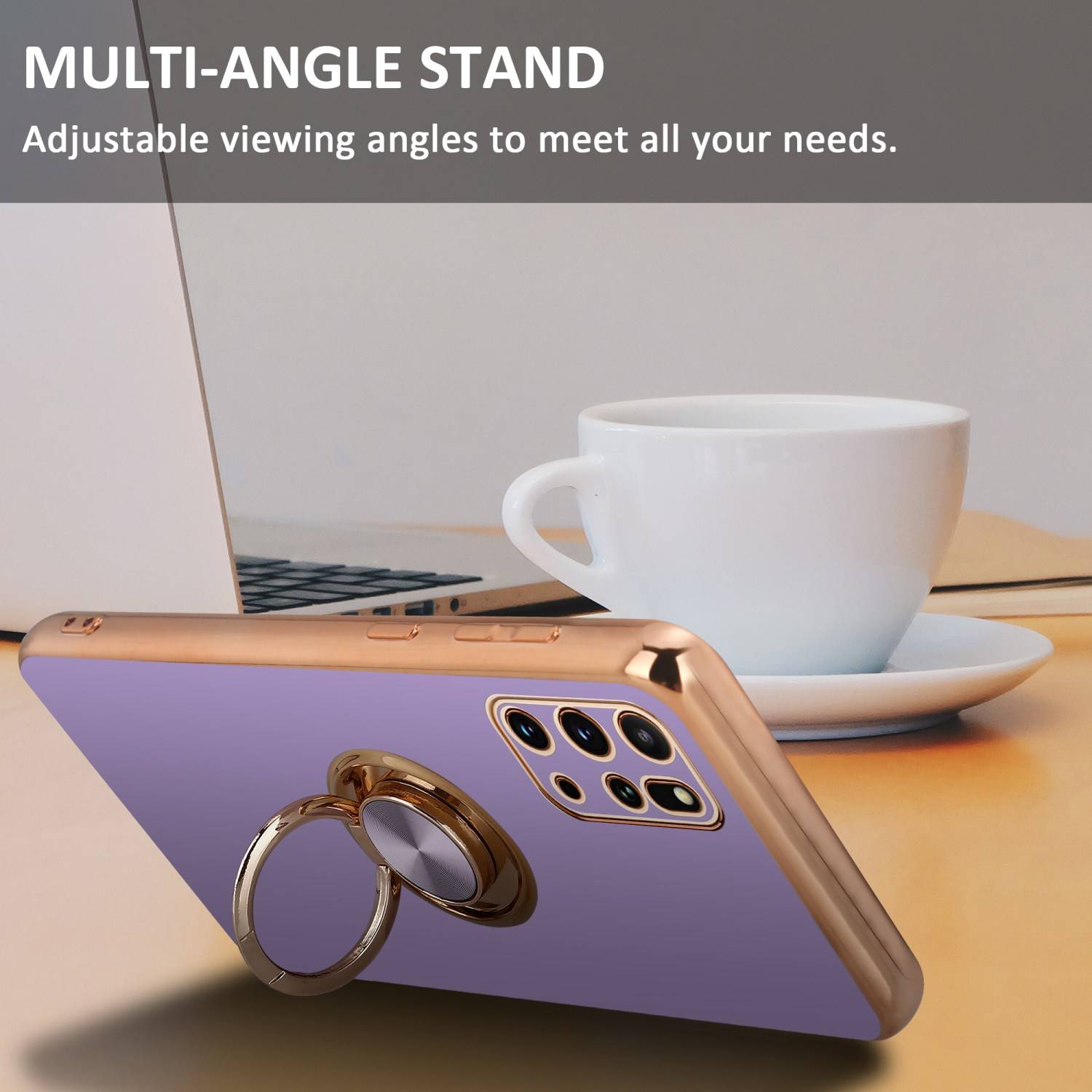 Cadorabo Schutzhülle für Samsung Galaxy S20 PLUS Hülle in Lila Etui Case Cover Kameraschutz magnetische Autohalterung