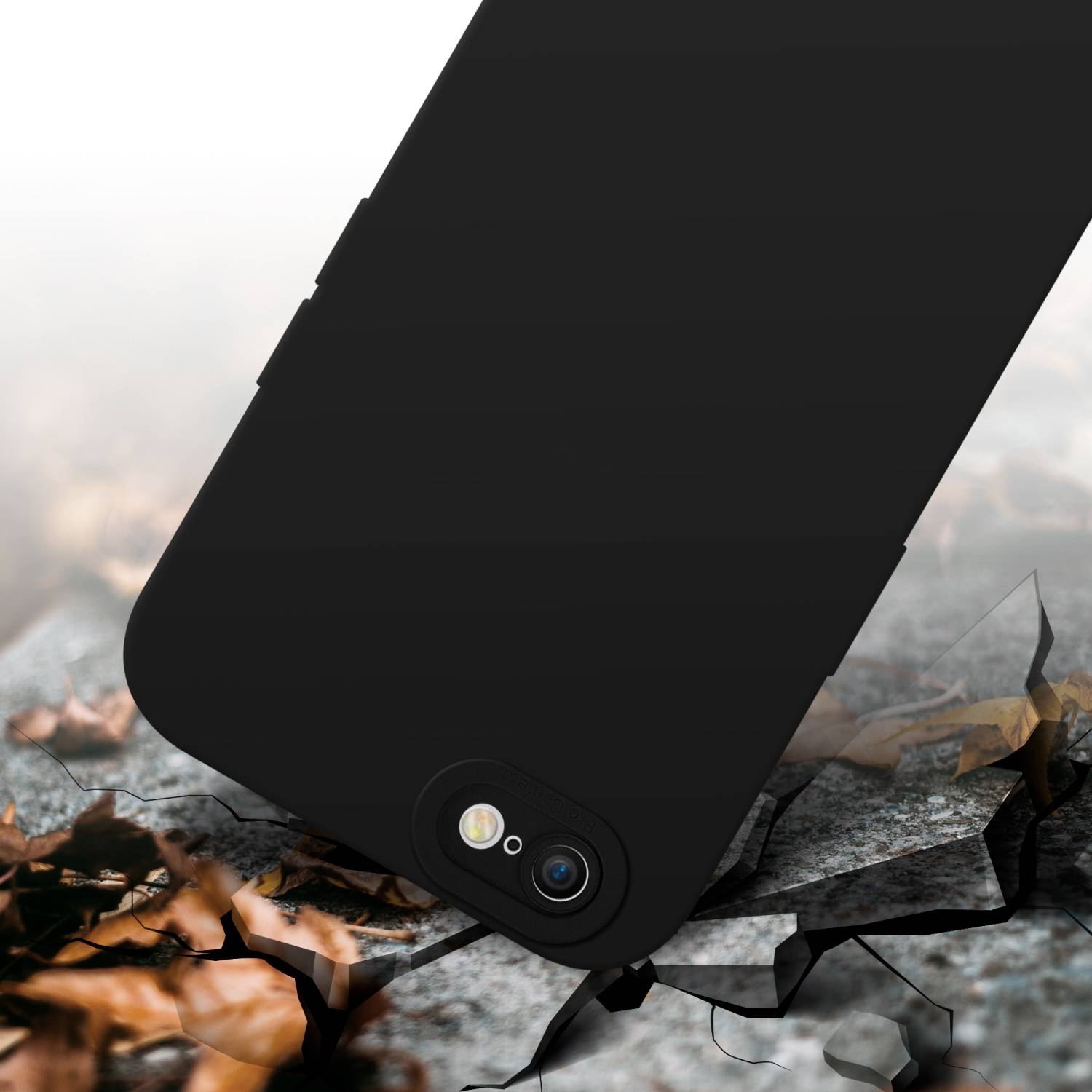 Cadorabo Hülle für Apple iPhone 6 / 6S Schutz Hülle in Schwarz TPU Silikon Etui Case Handyhülle