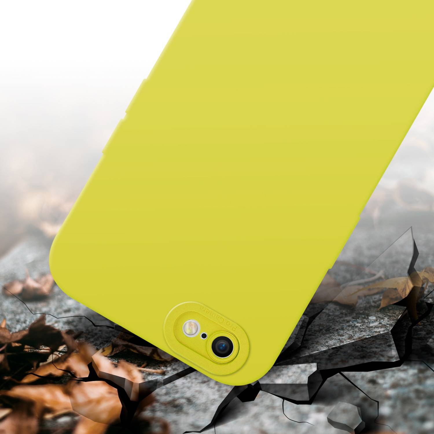 Cadorabo Hülle für Apple iPhone 6 / 6S Schutz Hülle in Gelb TPU Silikon Etui Case Handyhülle