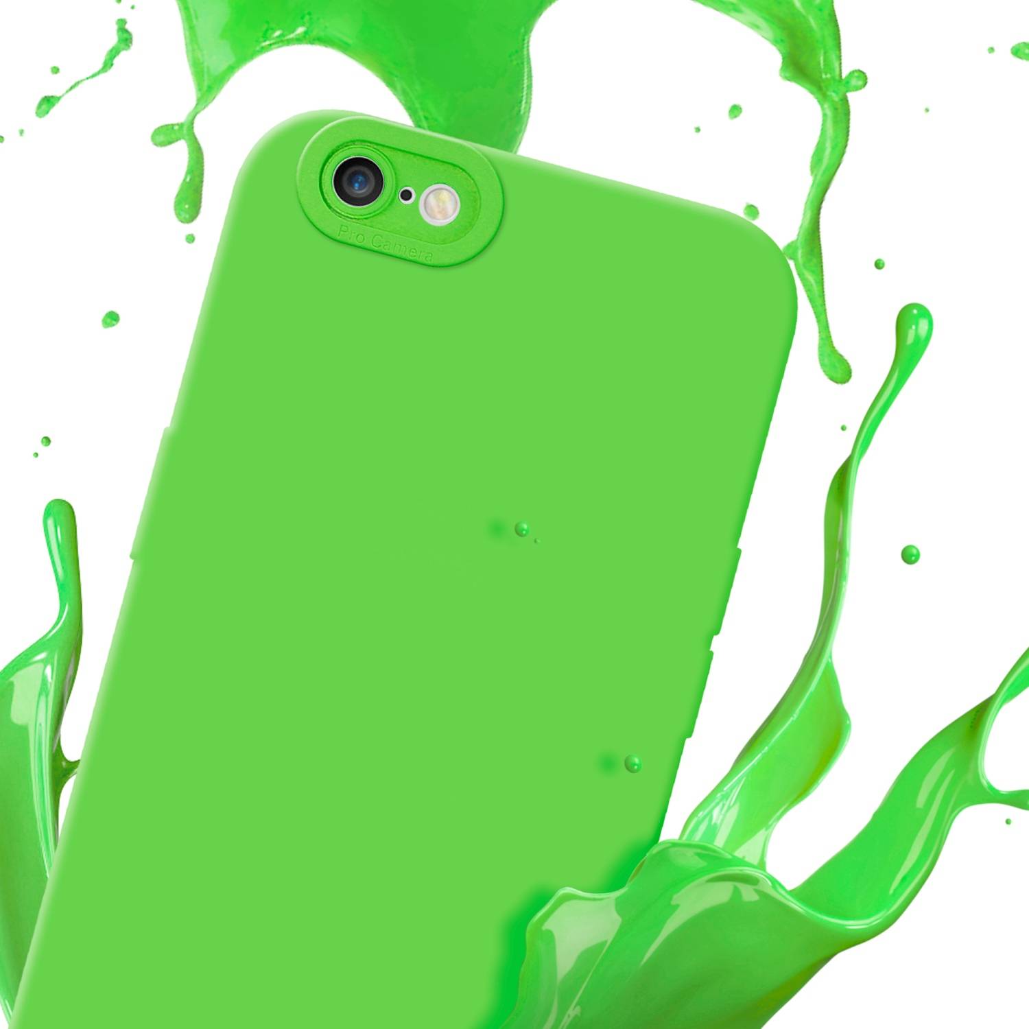 Cadorabo Hülle für Apple iPhone 6 / 6S Schutz Hülle in Grün TPU Silikon Etui Case Handyhülle