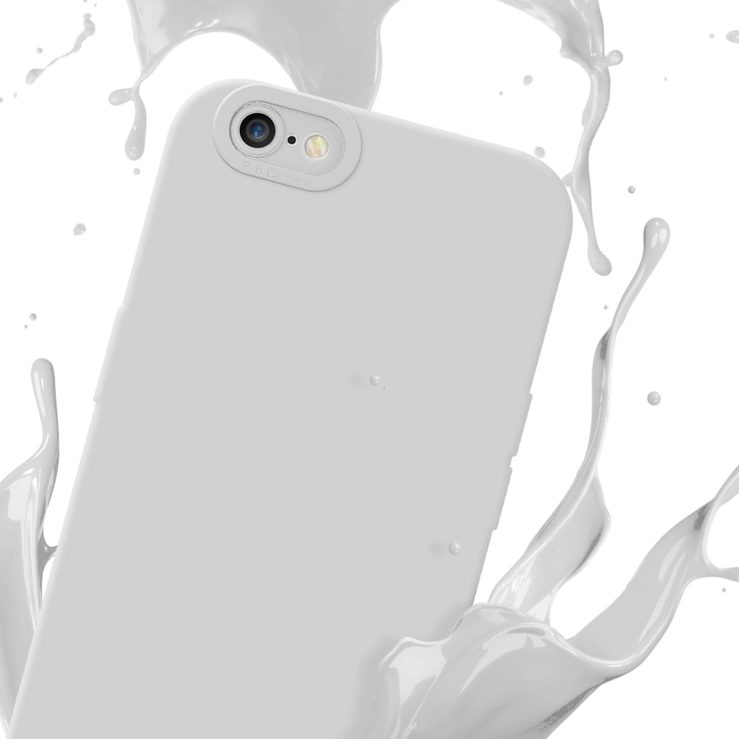Cadorabo Hülle für Apple iPhone 6 / 6S Schutz Hülle in Weiß TPU Silikon Etui Case Handyhülle