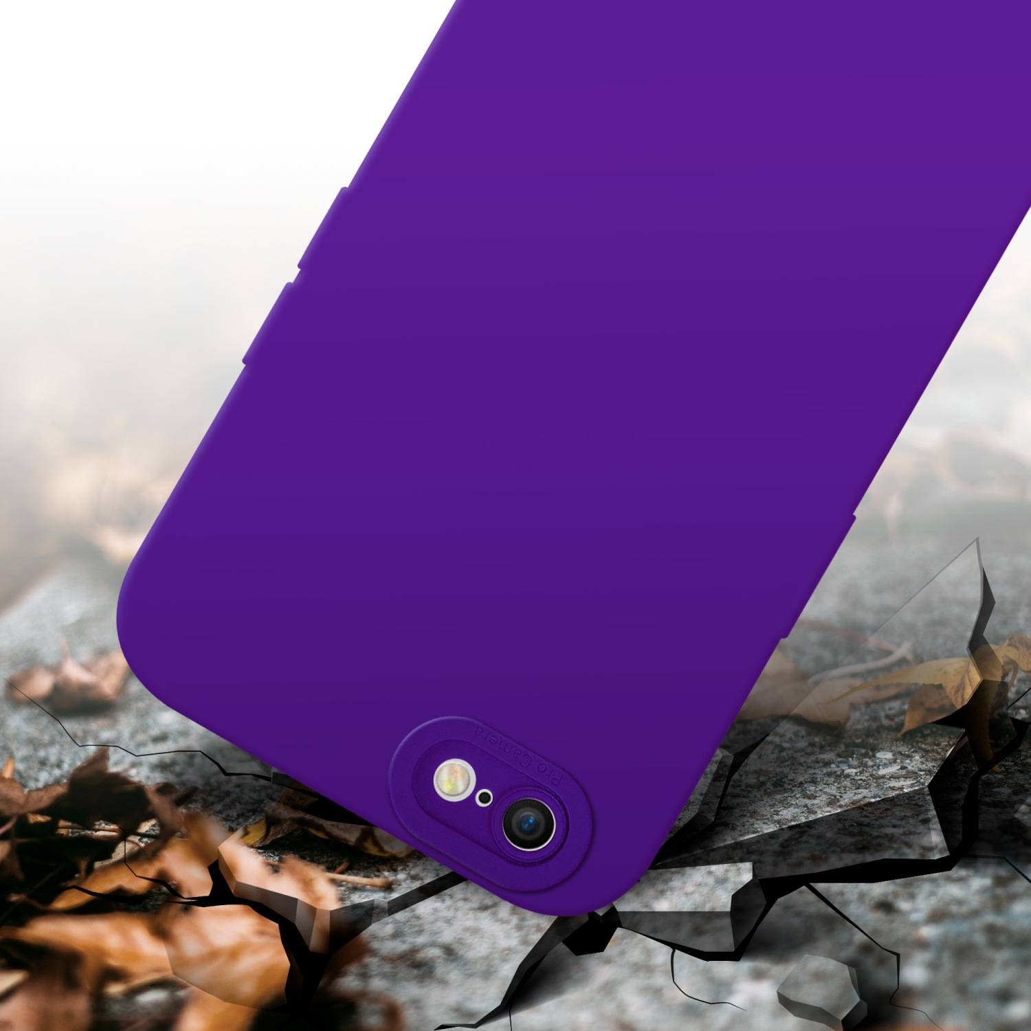 Cadorabo Hülle für Apple iPhone 6 / 6S Schutz Hülle in Lila TPU Silikon Etui Case Handyhülle