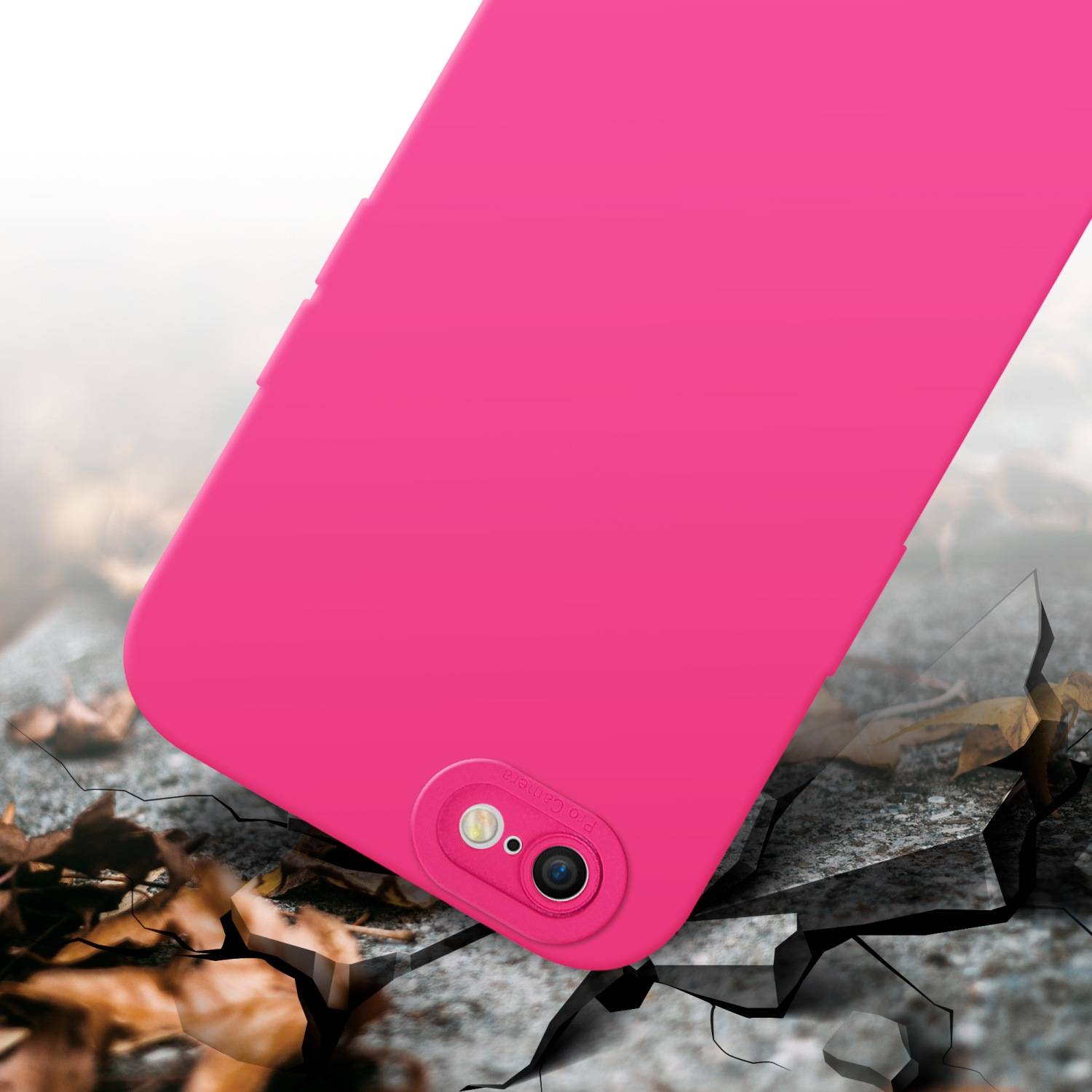 Cadorabo Hülle für Apple iPhone 6 / 6S Schutz Hülle in Pink TPU Silikon Etui Case Handyhülle